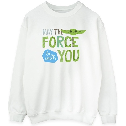 textil Hombre Sudaderas Disney The Mandalorian May The Force Be With You Blanco