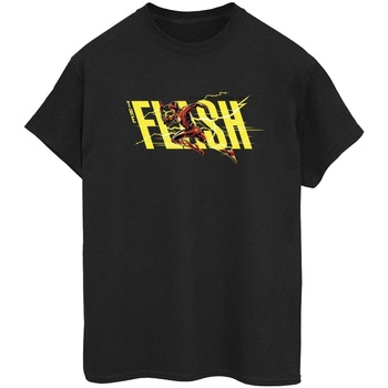 textil Mujer Camisetas manga larga Dc Comics The Flash Lightning Dash Negro