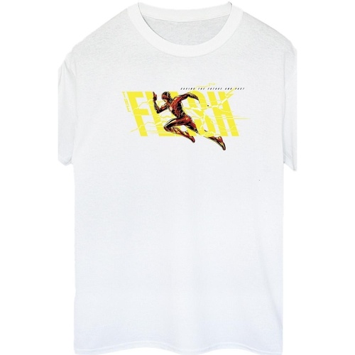 textil Mujer Camisetas manga larga Dc Comics The Flash Lightning Dash Blanco