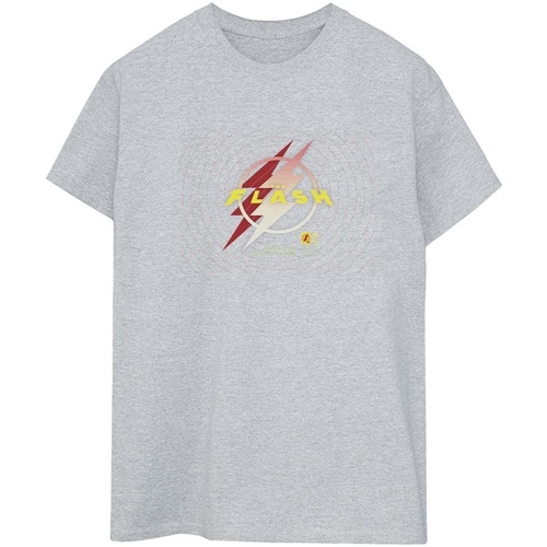 textil Mujer Camisetas manga larga Dc Comics The Flash Lightning Logo Gris