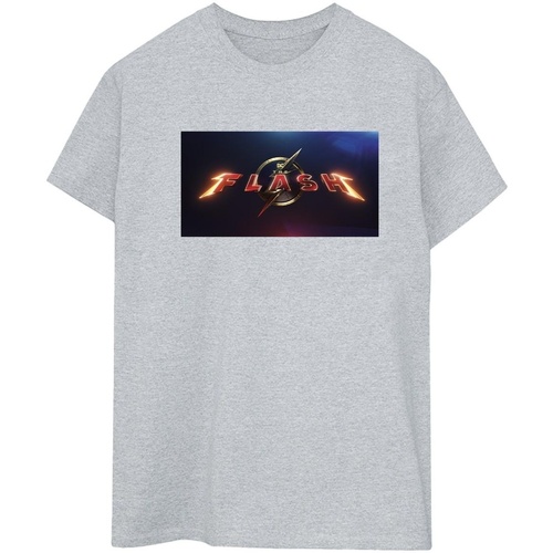 textil Mujer Camisetas manga larga Dc Comics The Flash Movie Logo Gris