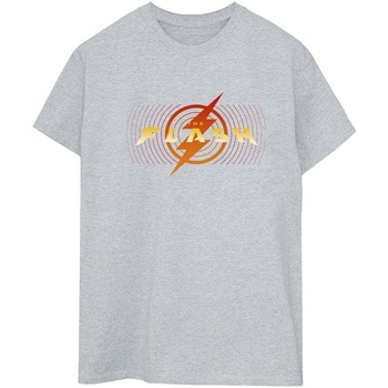 textil Mujer Camisetas manga larga Dc Comics The Flash Red Lightning Gris
