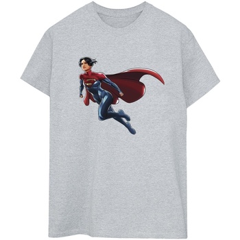 textil Mujer Camisetas manga larga Dc Comics The Flash Supergirl Gris