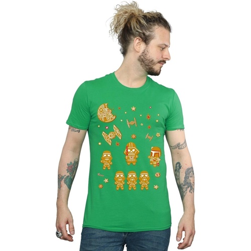 textil Hombre Camisetas manga larga Disney Gingerbread Empire Verde