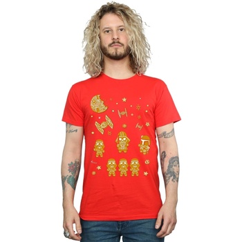 textil Hombre Camisetas manga larga Disney Gingerbread Empire Rojo