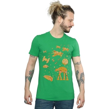 textil Hombre Camisetas manga larga Disney Gingerbread Battle Verde