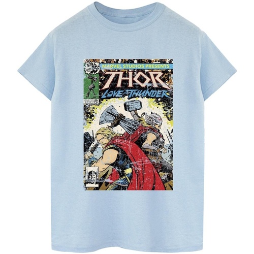 textil Mujer Camisetas manga larga Marvel Thor Love And Thunder Vintage Poster Azul