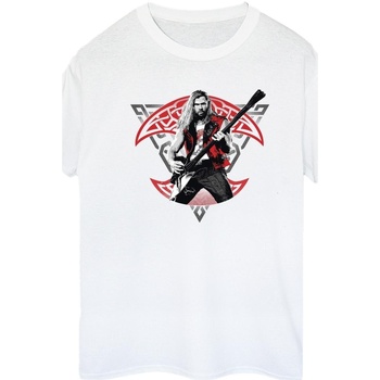 textil Mujer Camisetas manga larga Marvel Thor Love And Thunder Solo Guitar Blanco