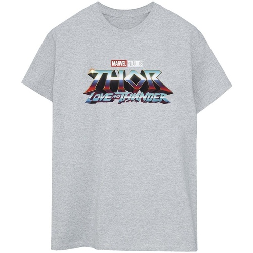 textil Mujer Camisetas manga larga Marvel Thor Love And Thunder Logo Gris