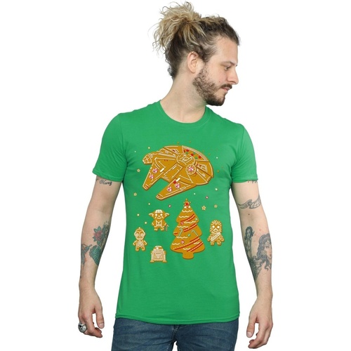 textil Hombre Camisetas manga larga Disney Gingerbread Rebels Verde