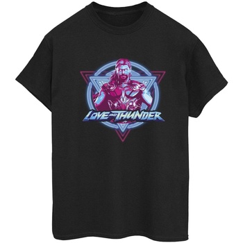 textil Mujer Camisetas manga larga Marvel Thor Love And Thunder Neon Badge Negro