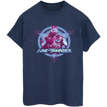 textil Mujer Camisetas manga larga Marvel Thor Love And Thunder Neon Badge Azul