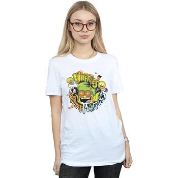 textil Mujer Camisetas manga larga Dc Comics Teen Titans Go Waffle Mania Blanco