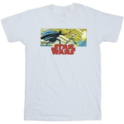 textil Hombre Camisetas manga larga Disney Comic Strip Luke And Vader Blanco