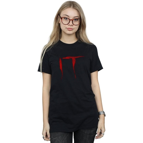 textil Mujer Camisetas manga larga It Distressed Logo Negro