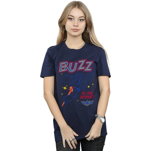 textil Mujer Camisetas manga larga Disney Toy Story 4 Buzz To The Rescue Azul