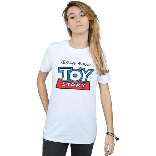 textil Mujer Camisetas manga larga Disney Toy Story Cartoon Logo Blanco