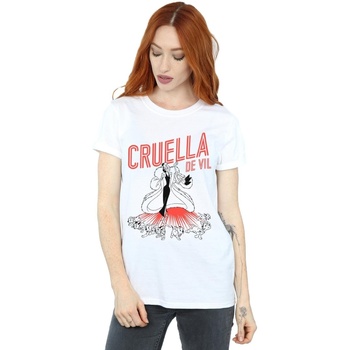 textil Mujer Camisetas manga larga Disney Cruella De Vil Dalmatians Blanco
