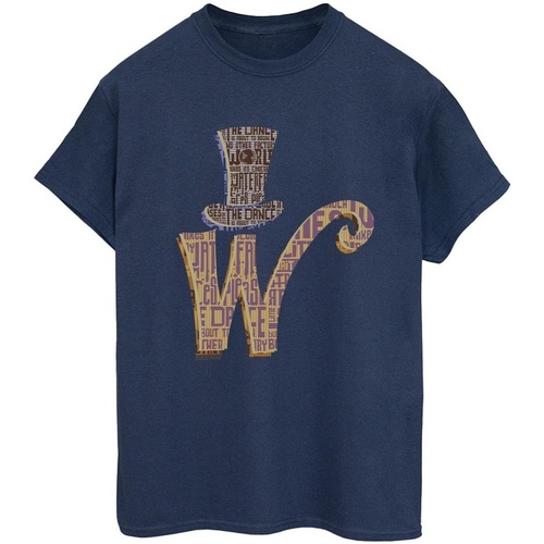 textil Mujer Camisetas manga larga Willy Wonka W Logo Hat Azul