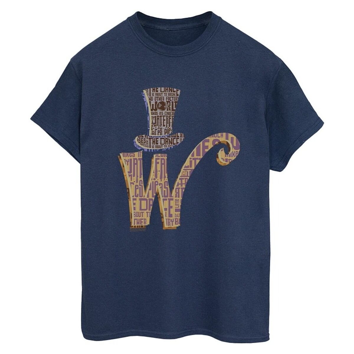 textil Mujer Camisetas manga larga Willy Wonka W Logo Hat Azul