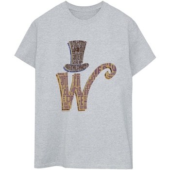 textil Mujer Camisetas manga larga Willy Wonka W Logo Hat Gris