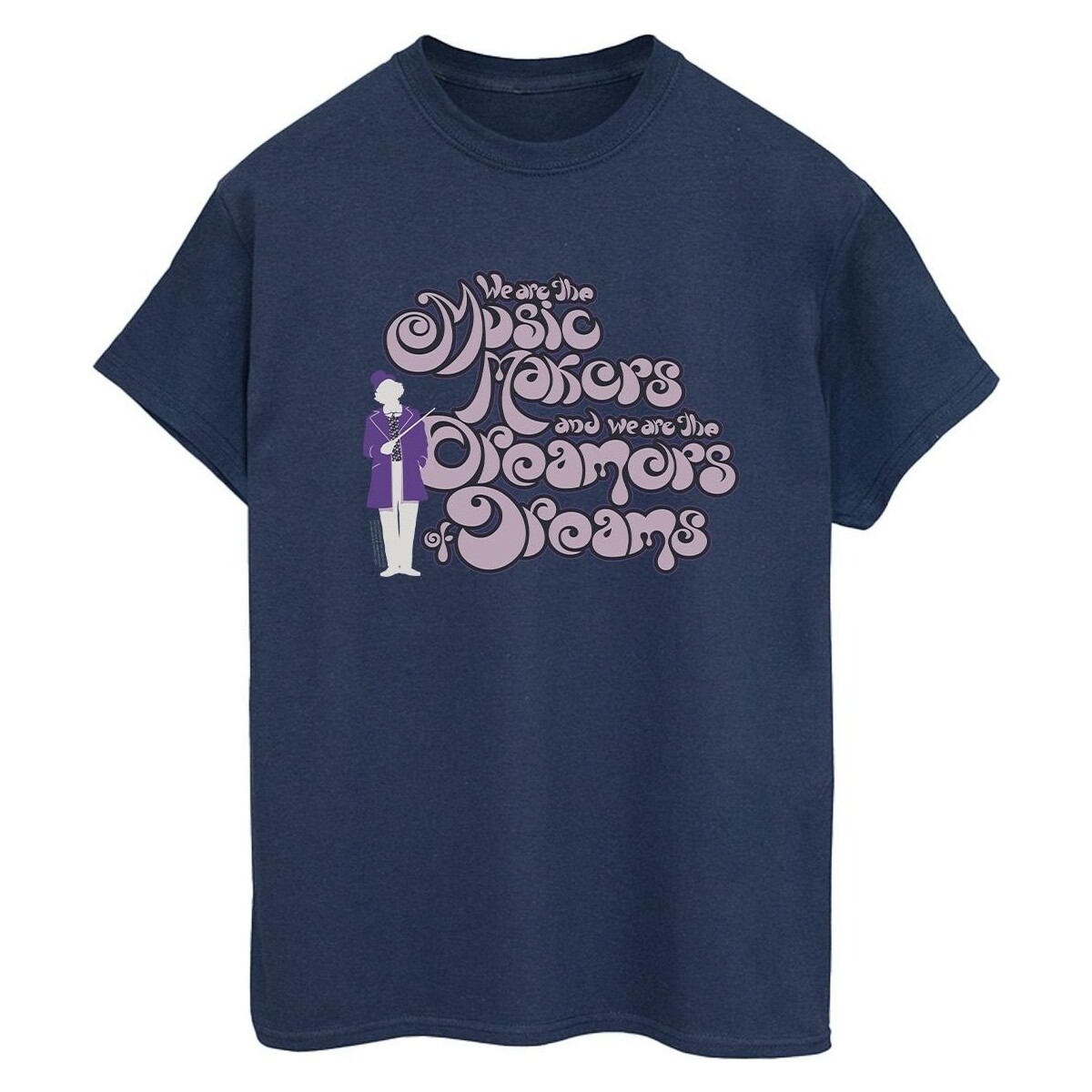 textil Mujer Camisetas manga larga Willy Wonka Dreamers Text Azul