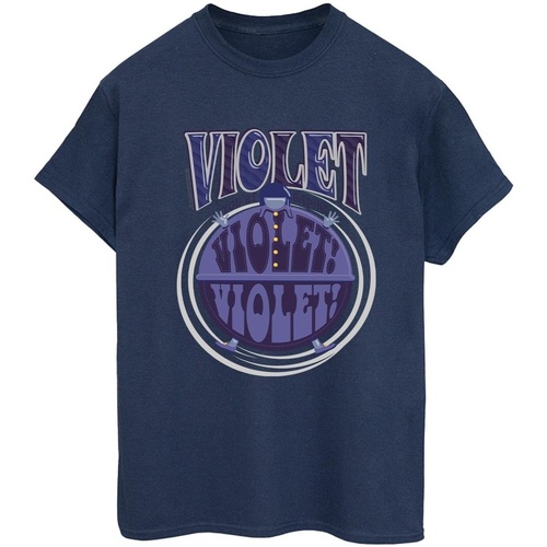 textil Mujer Camisetas manga larga Willy Wonka Violet Turning Violet Azul