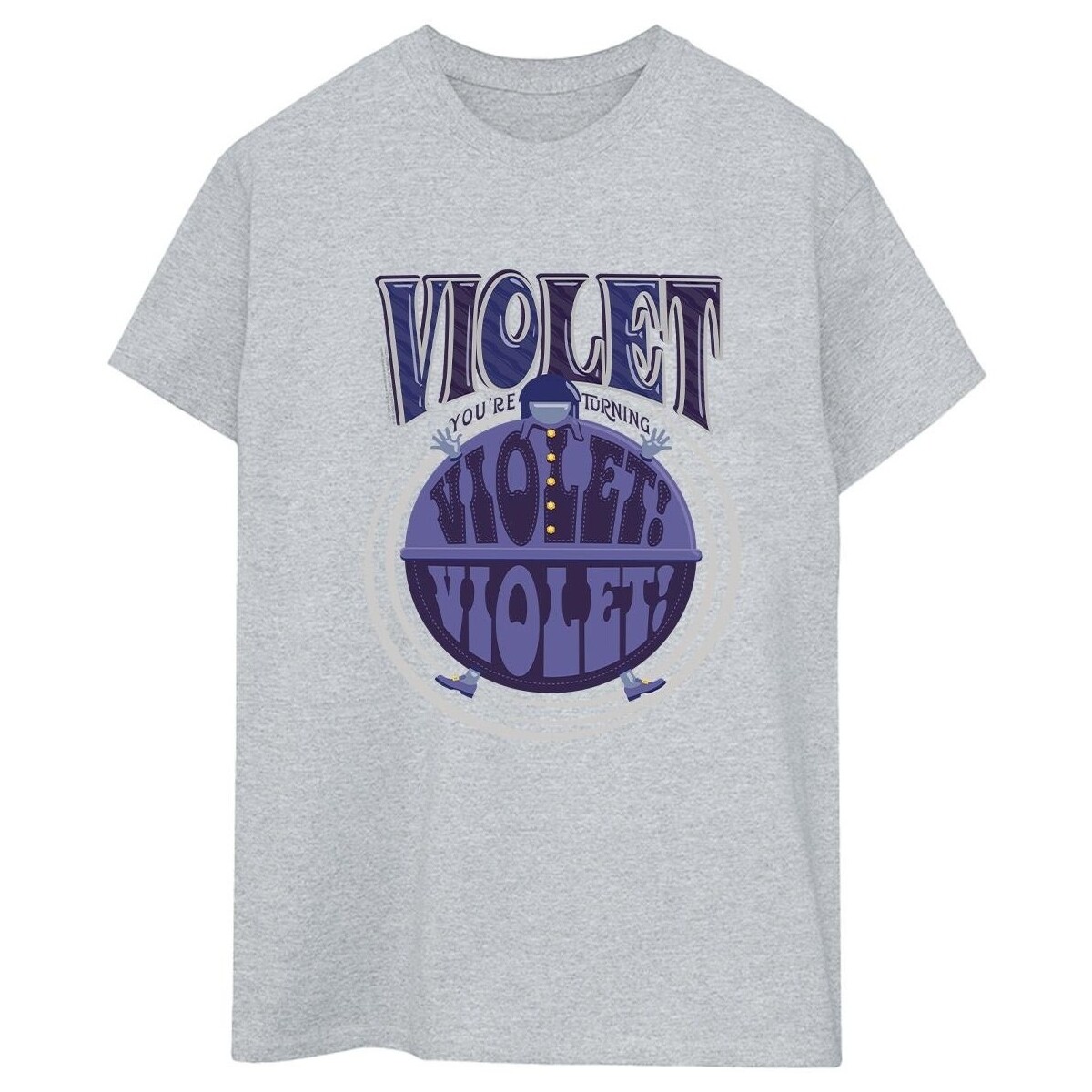 textil Mujer Camisetas manga larga Willy Wonka Violet Turning Violet Gris