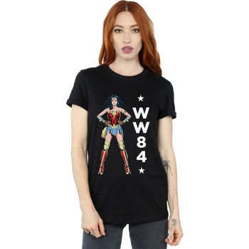 textil Mujer Camisetas manga larga Dc Comics Wonder Woman 84 Standing Logo Negro