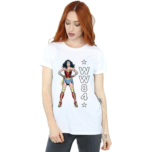 textil Mujer Camisetas manga larga Dc Comics Wonder Woman 84 Standing Logo Blanco
