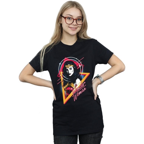 textil Mujer Camisetas manga larga Dc Comics Wonder Woman 84 Diana 80s Triangle Negro