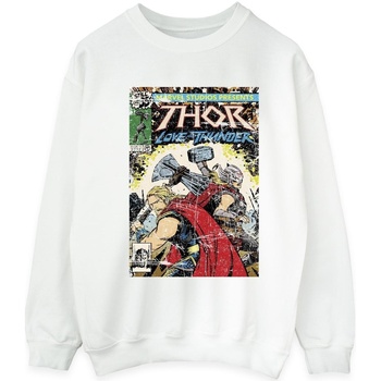 textil Hombre Sudaderas Marvel Thor Love And Thunder Vintage Poster Blanco