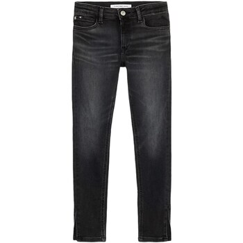 textil Niña Vaqueros rectos Calvin Klein Jeans IG0IG02268 Negro
