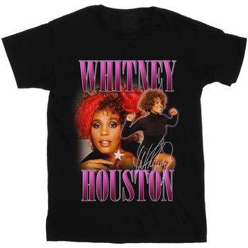 textil Mujer Camisetas manga larga Whitney Houston Signature Homage Negro