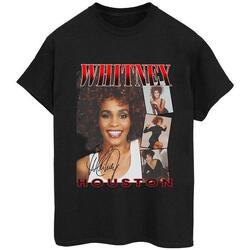 textil Mujer Camisetas manga larga Whitney Houston Face Photos Negro