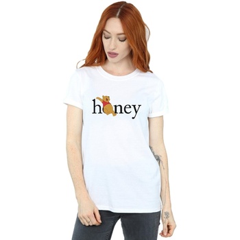 textil Mujer Camisetas manga larga Disney Winnie The Pooh Honey Blanco