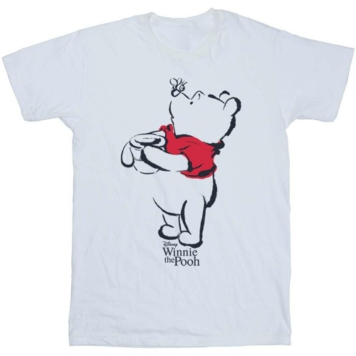 textil Mujer Camisetas manga larga Disney Winnie The Pooh Drawing Blanco