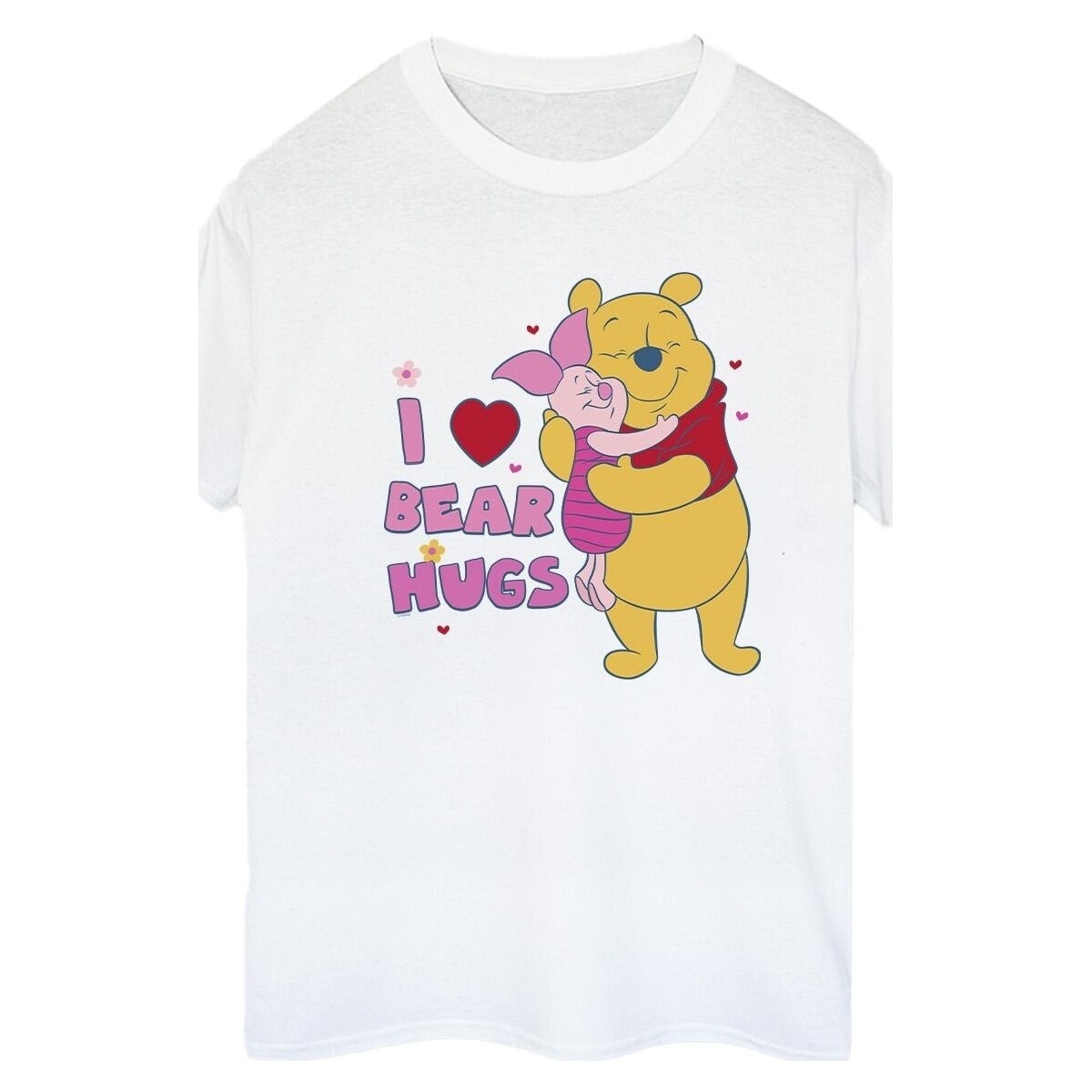 textil Mujer Camisetas manga larga Disney Winnie The Pooh Big Bear Hugs Blanco