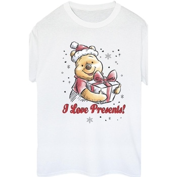 textil Mujer Camisetas manga larga Disney Winnie The Pooh Love Presents Blanco