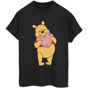 textil Mujer Camisetas manga larga Disney Winnie The Pooh Heart Eyes Negro