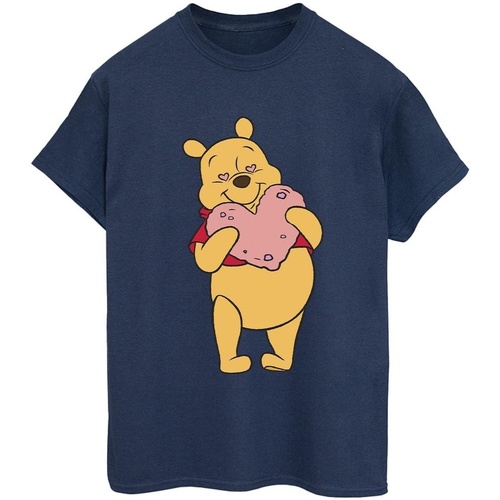 textil Mujer Camisetas manga larga Disney Winnie The Pooh Heart Eyes Azul
