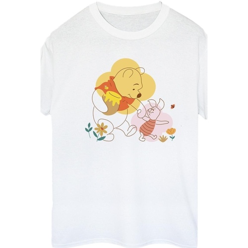 textil Mujer Camisetas manga larga Disney Winnie The Pooh Piglet Blanco