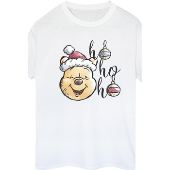 textil Mujer Camisetas manga larga Disney Winnie The Pooh Ho Ho Ho Baubles Blanco