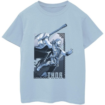 textil Niño Camisetas manga corta Marvel Thor Love And Thunder Attack Azul