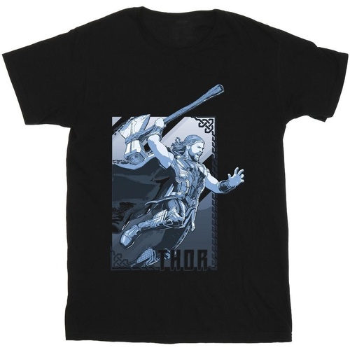 textil Niño Camisetas manga corta Marvel Thor Love And Thunder Attack Negro