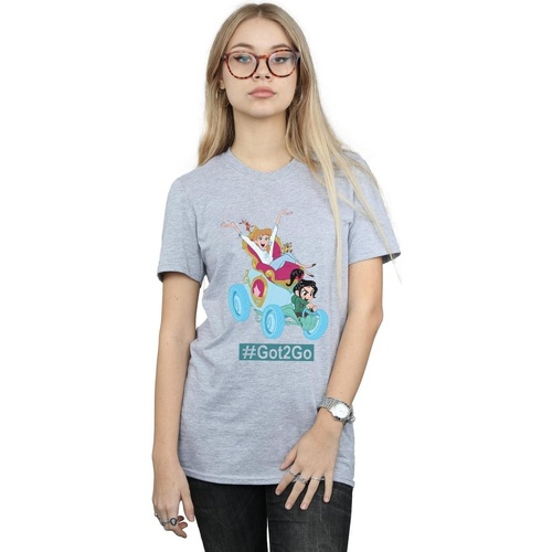 textil Mujer Camisetas manga larga Disney Wreck It Ralph Cinderella And Vanellope Gris
