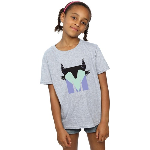 textil Niña Camisetas manga larga Disney Alphabet M Is For Maleficent Gris