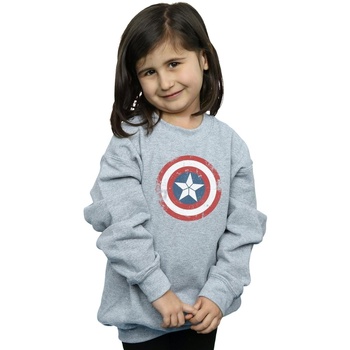 textil Niña Sudaderas Marvel Captain America Civil War Distressed Shield Gris