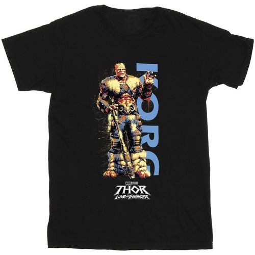 textil Niño Camisetas manga corta Marvel Thor Love And Thunder Korg Wave Negro