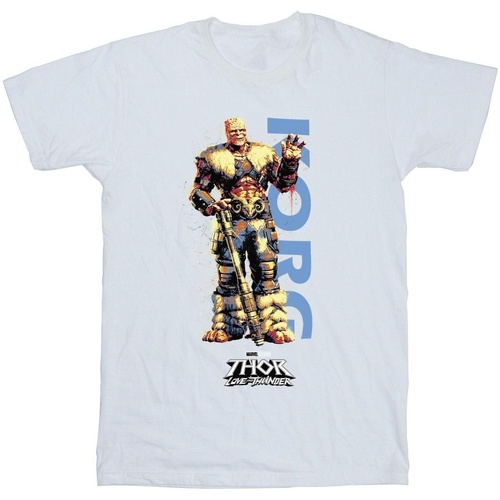textil Niño Camisetas manga corta Marvel Thor Love And Thunder Korg Wave Blanco